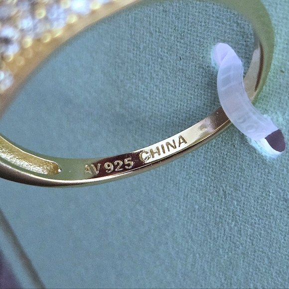 Argento Vivo Gold💛 Raindrops💧 Bypass🔁 Ring💍 - Picture 7 of 15